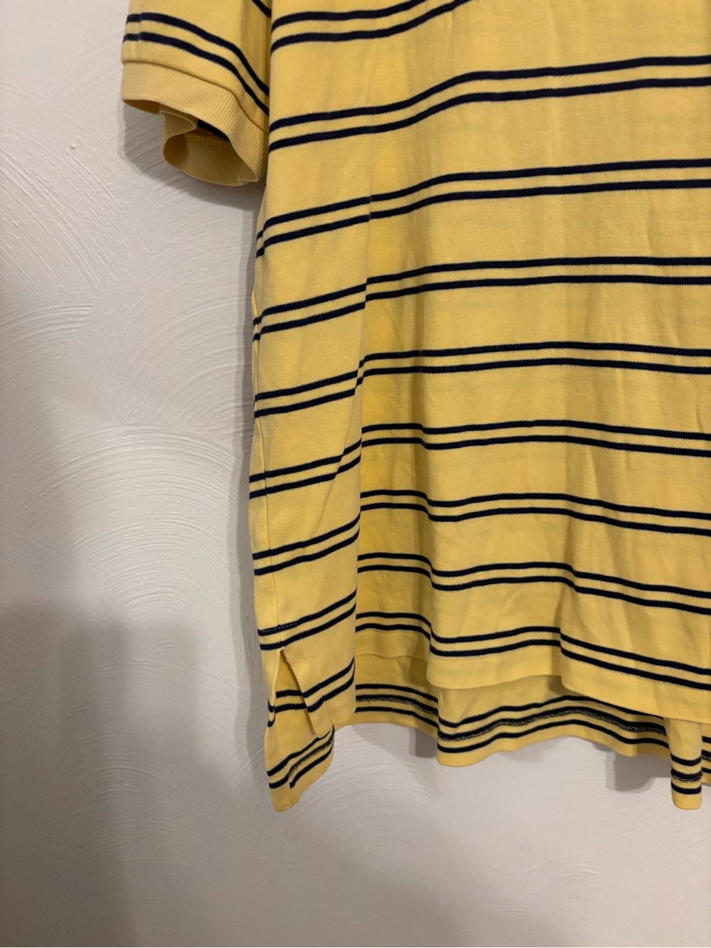 Polo Ralph Lauren Yellow Striped Polo Shirt Men’s XL Short Sleeve Cotton - Picture 6 of 7